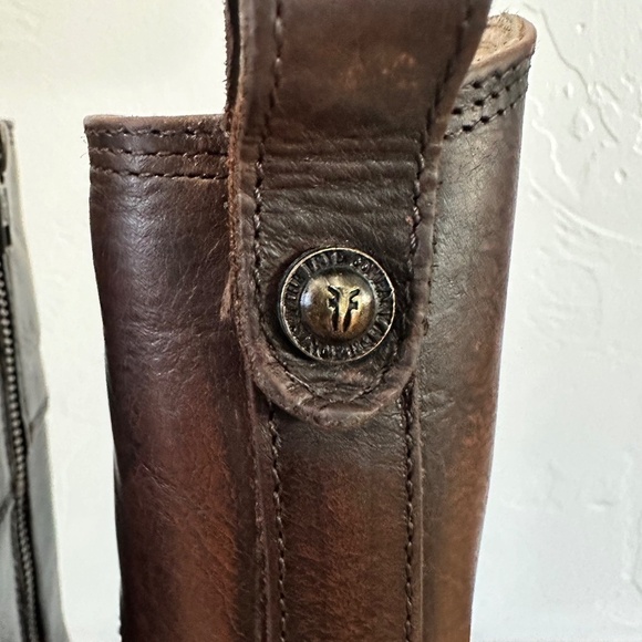 FRYE Melissa Harness Riding Boots - Size 6 - Color: Dark Brown - Picture 7 of 16